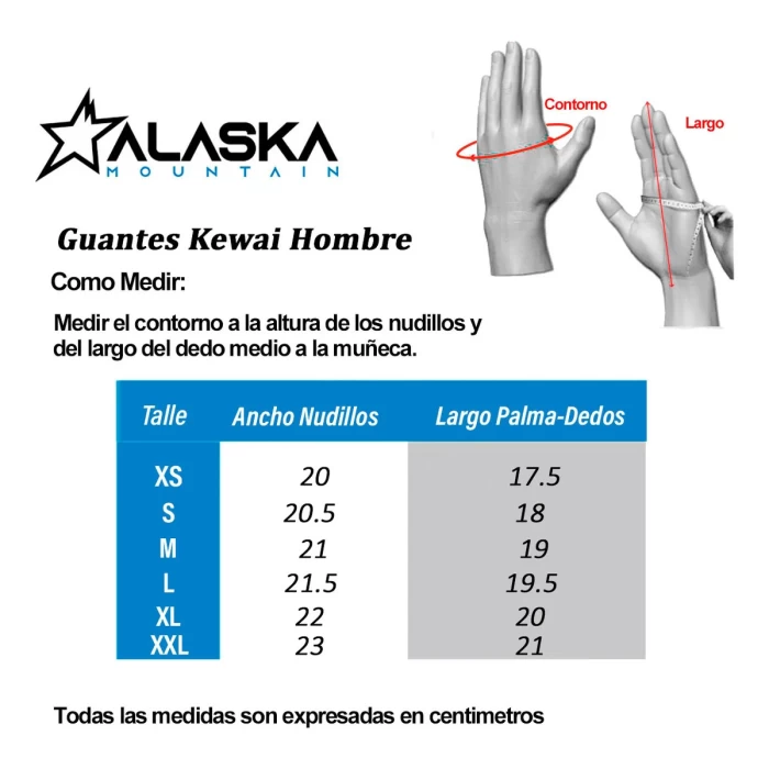 Guantes De Esqui Alaska Hombre Kewai 10k Impermeables 
